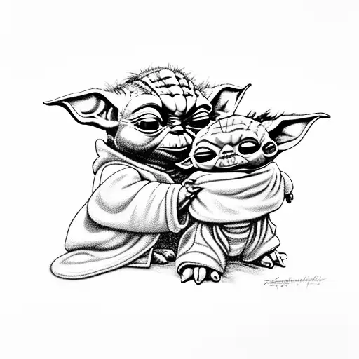 Baby Yoda And Mandalorian