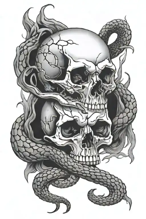 The Exploited Skull And Snake