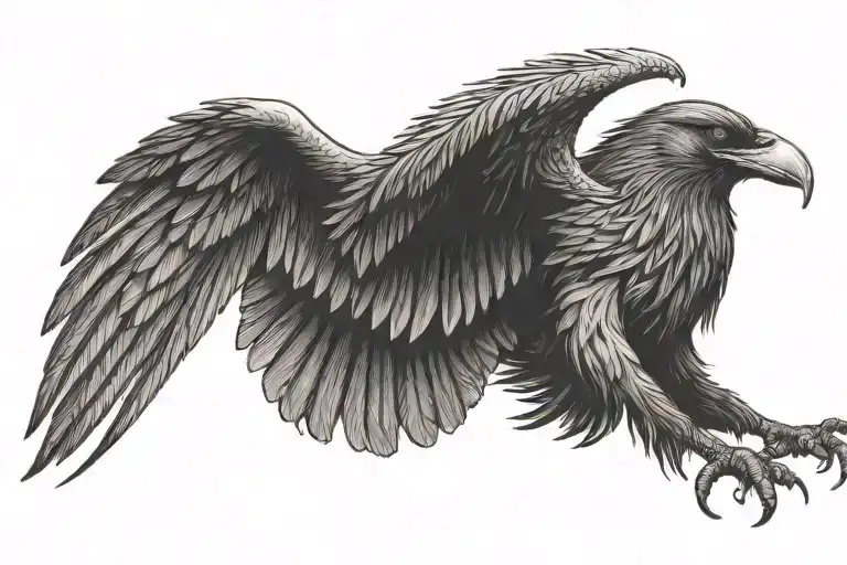 Viking Raven Flying