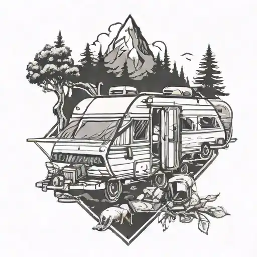 Family And Camping And Travel