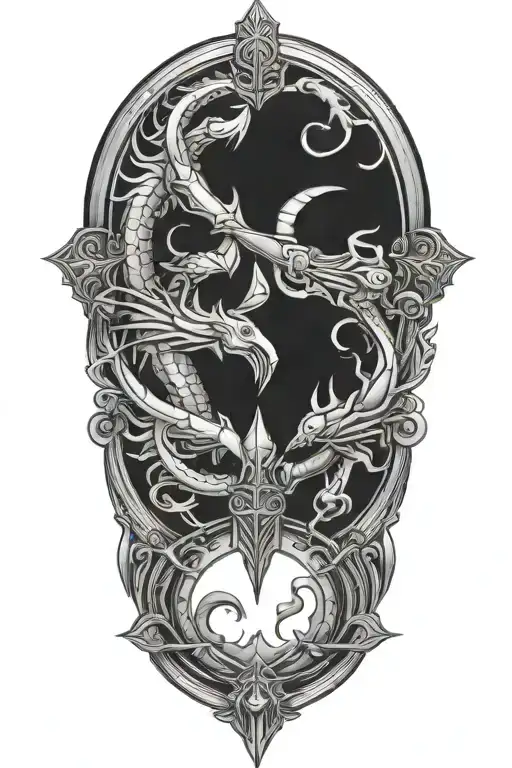 Pisces And Scorpio Zodiac Signs Merged A Libra Protecting Them