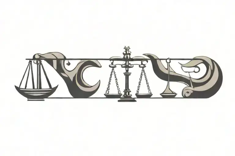 Libra Symbol Intertwined