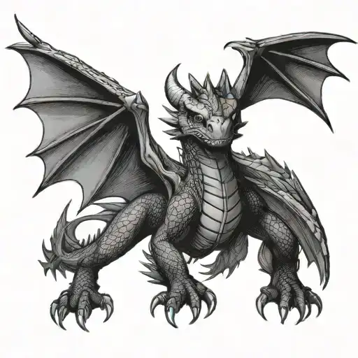 Front Facing Night Fury Dragon In Flight