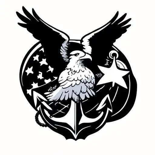 Simper Fi Inspired Tattoo With Eagle Globe And Anchor