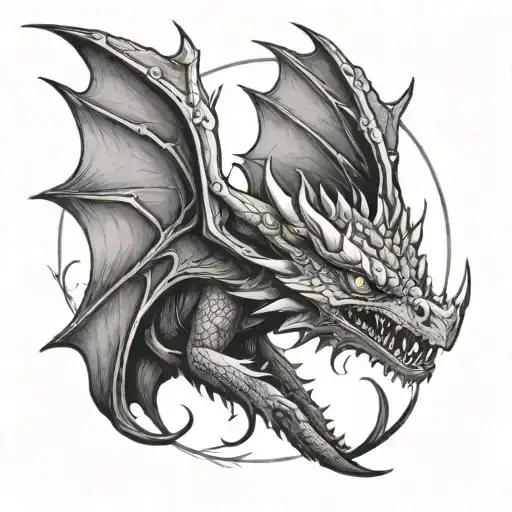 Front Facing Toothless Dragon Wings Spread