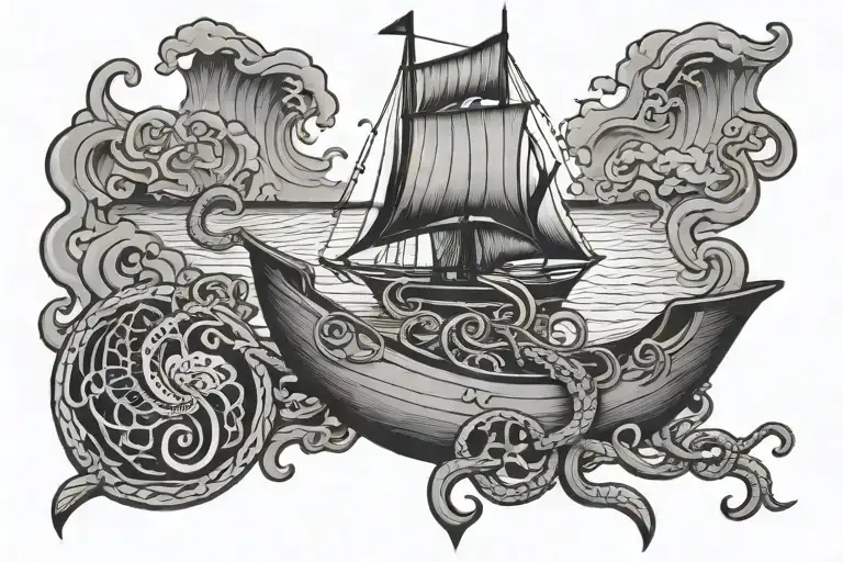 Seize The Day Jellyfish Sail Boat Anchor Hanging