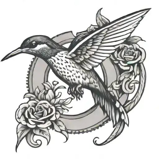 Horseshoe With Hummingbird