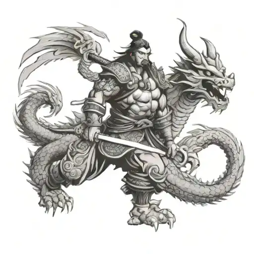 Bodybuilding Motivation Samurai Dragon