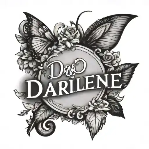 The Word 'Darlene' Minimalistic