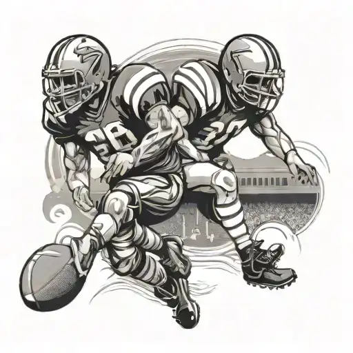 Twins Play Football Field