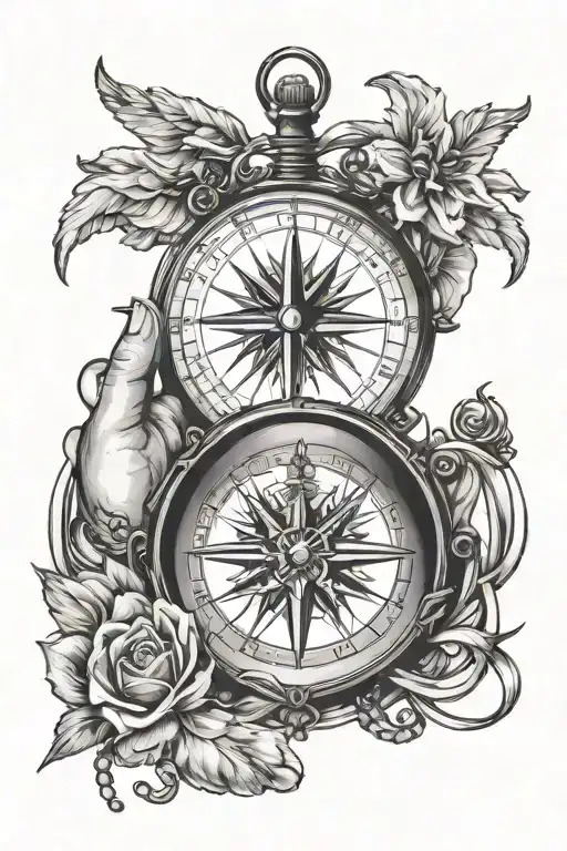Compass And Praying Hands