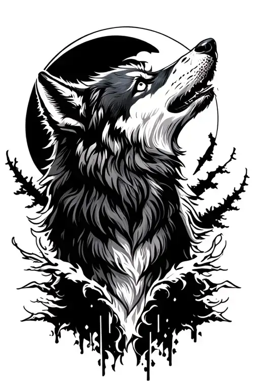 Wolf Howling At The Moon