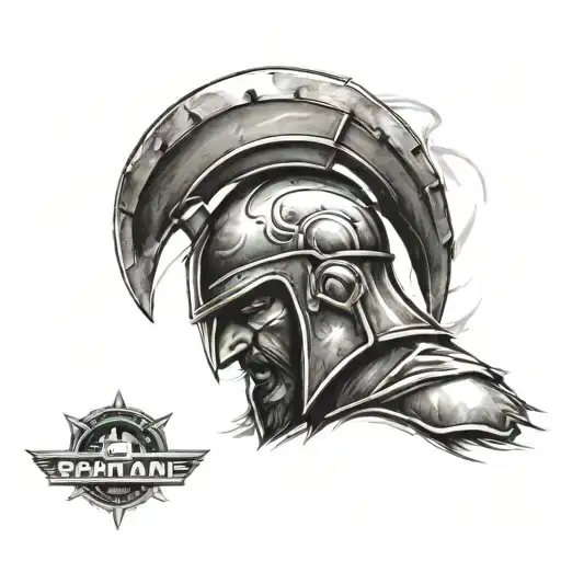 Spartan Warrior At War Forearm Tattoo Design