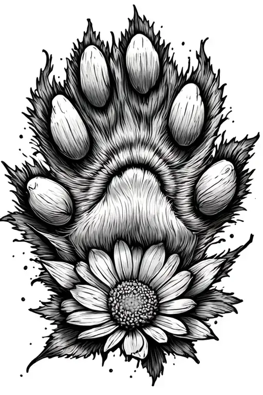 Pustblume And Dog Paw