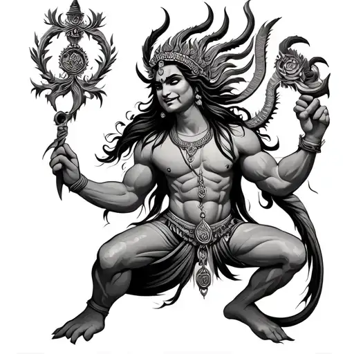 Indrajit Hindu Mythical Character Wielding