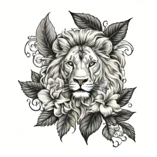 The Name Peaches To Be Surrounded By Carnations And Hibiscus Flowers With A Lion Intertwined