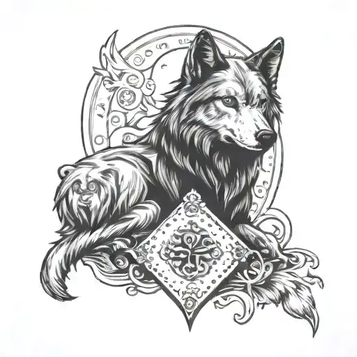 Black Jack And A Wolf