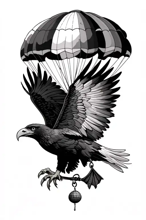 Eagle And Parachute Hanging