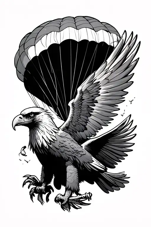 Eagle And Parachute Hanging