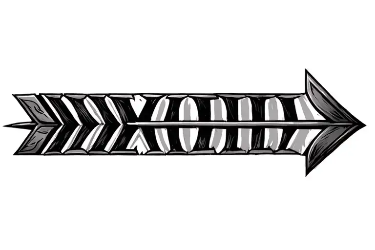 Viking Roman Numeral 4 13 With Arrow Through It