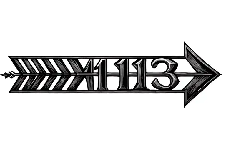 Viking Roman Numeral 4 13 With Arrow Through It