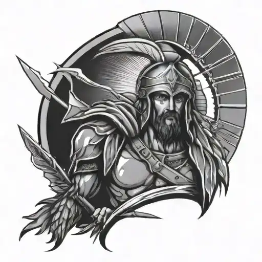 Spartan Warrior Christ Surrounded