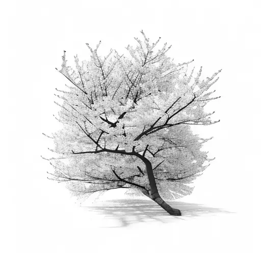 Cherry Blossom Tree On Chest