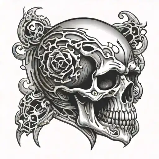 Cyber Sigilism Heart Skull