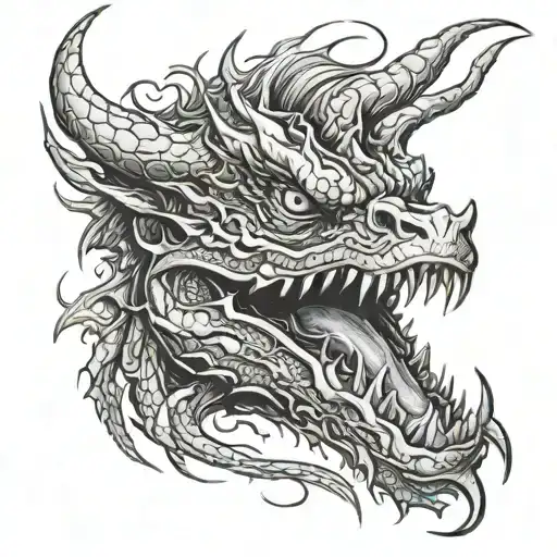 Dragon Face Emerging