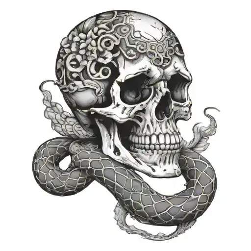 Skull And Snake