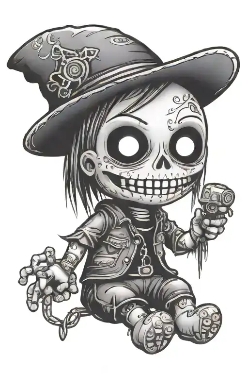 Evil Gothic Male Rocker Voodoo Doll