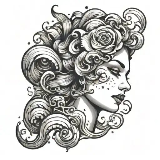 Lady Head Under Water