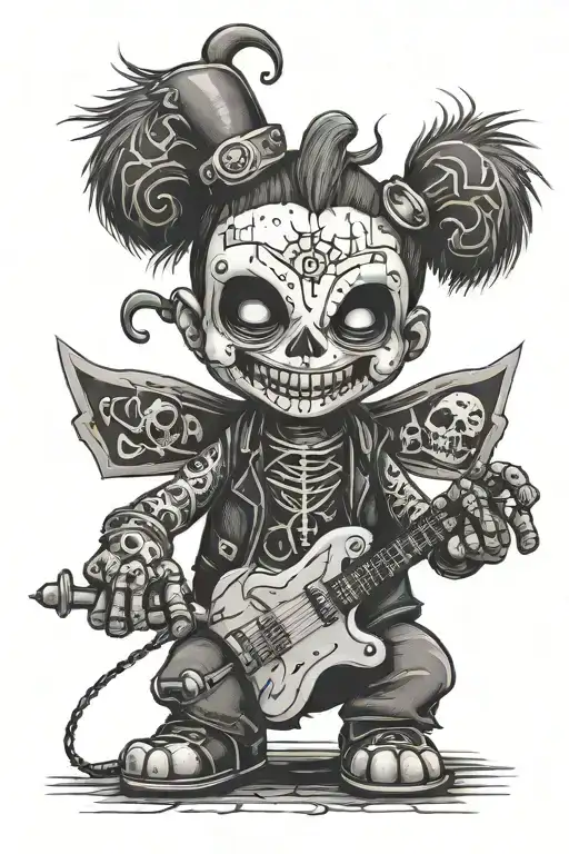Evil Gothic Male Rocker Voodoo Doll