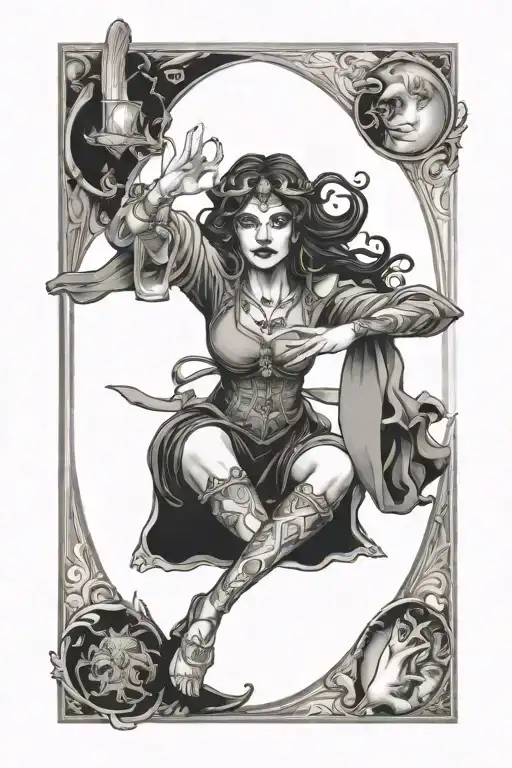 Tarot Card Strong Woman Magician