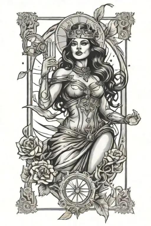 Tarot Card Strong Woman Magic