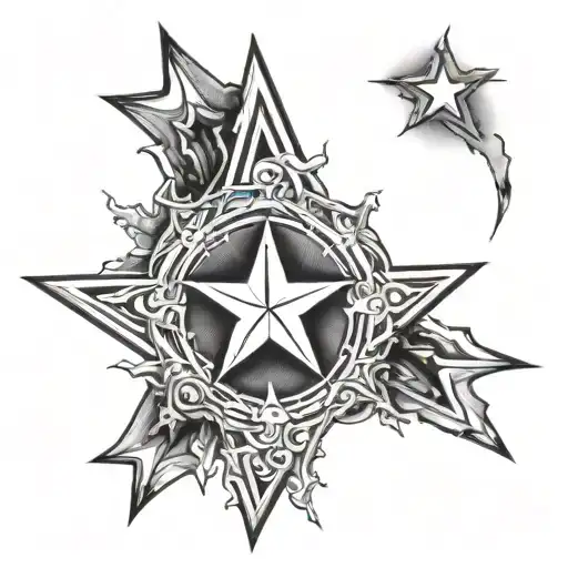 R With A 5 Pointed Star