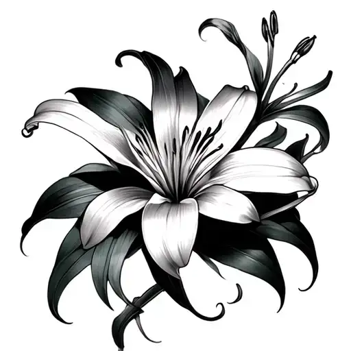 Spider Lily On The Collarbone