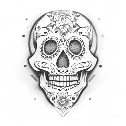 Sugar Skull And Tribal