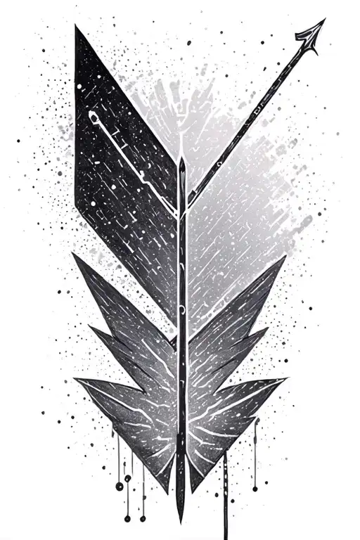 Arrow With Morse Code Keep Going Vertical