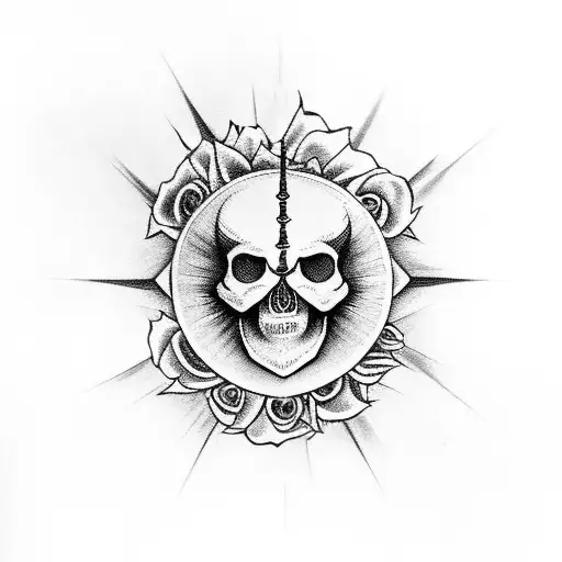 Eye Of Horus Roses Skull Sun Family