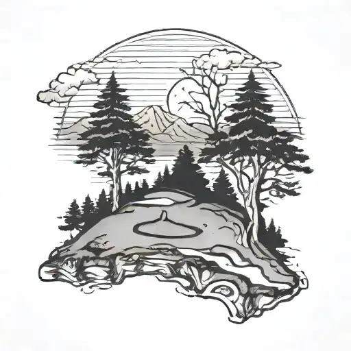 Golf Course Northern California State Outline