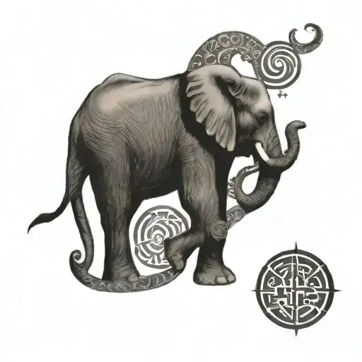 Elephant And Runes