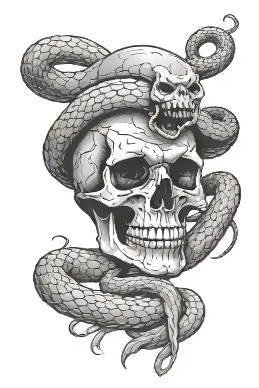 Skull And Snake