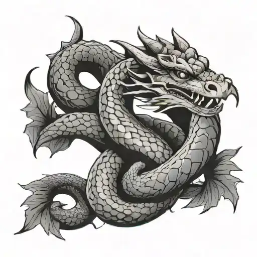 Latin With Dragon And Snake