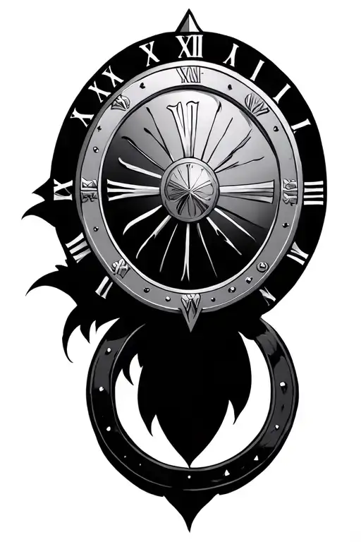 Round Shield With Roman Numerals Around