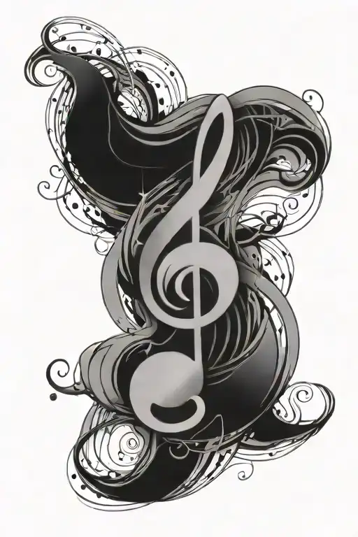 Music Note Intertwined