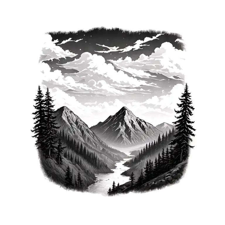 Smokey Mountains Backdrop Scenery