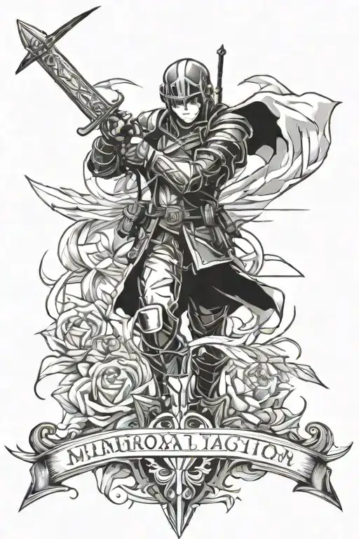 Memorial Tattoo With 11-7-24 And Sword Art Online