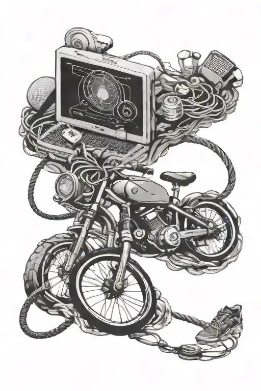 Laptop Server Data Center Cloud Lan Cable Bike Badminton Bad Doings