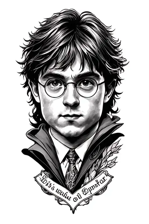 Harry Potter Themed Sleeve Tattoo But No People